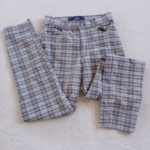 hollister ♡ ultra high rise mom pant plaid